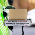 Imagen cifrada de un Bio-Kat para coche eléctrico con contribución ambiental, respetuoso con el medio ambiente, lenguaje coloquial, coche ecológico, protección EMF, radiaciones electromagnéticas, protección ambiental, movilidad sostenible, electromovilidad, coche ecológico.