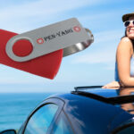 Schutz vor elektromagnetischer Strahlung mit EMF-Abschirmung - Frau entspannt am Meer, surfender Magnetfeldschutz für unterwegs.